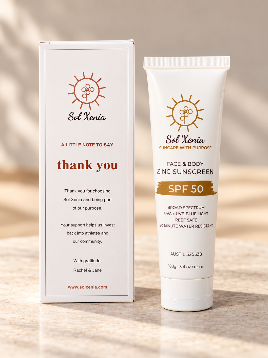 Sunscreen in gift box