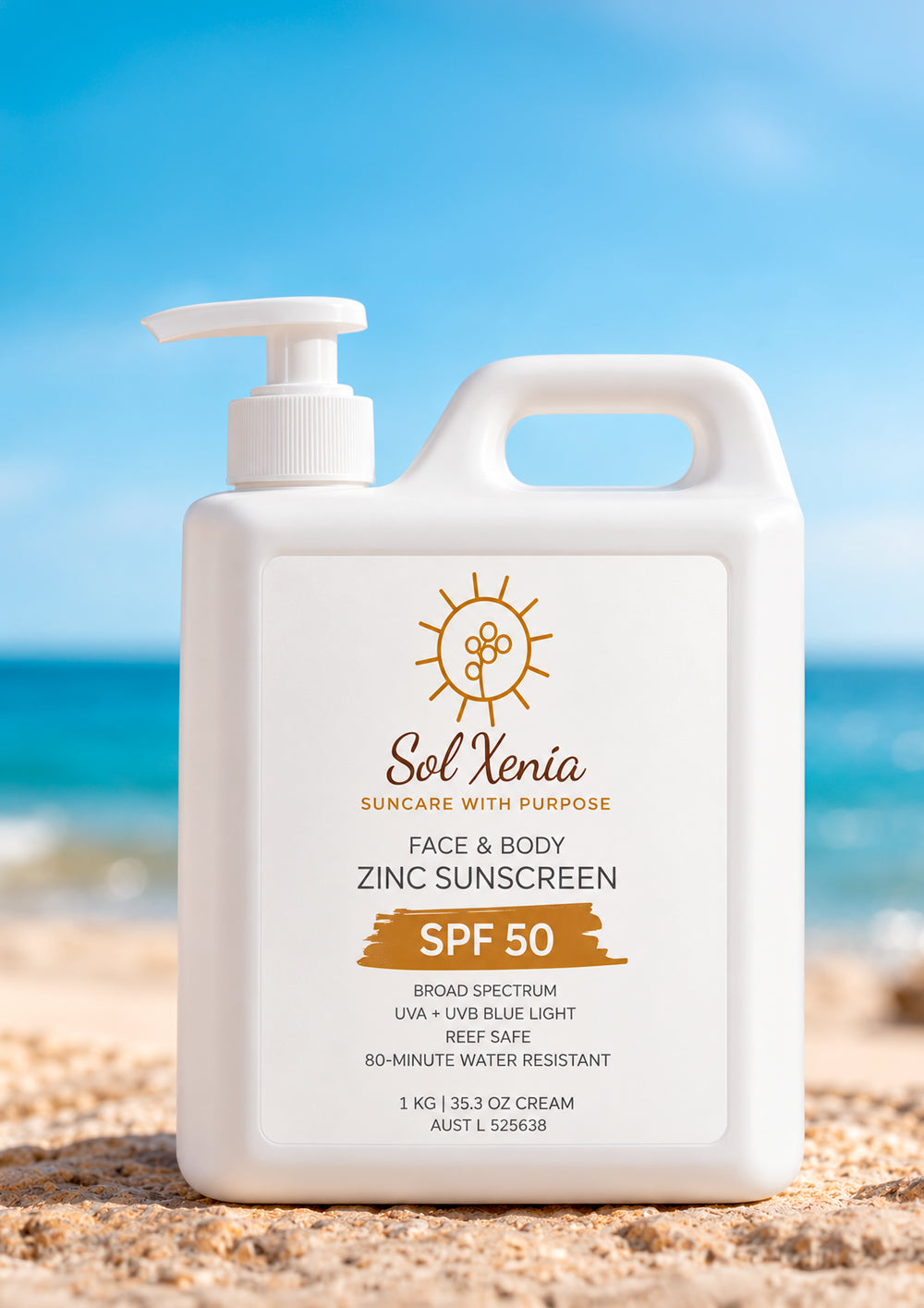 Face & Body Zinc Sunscreen SPF50 - 1kg